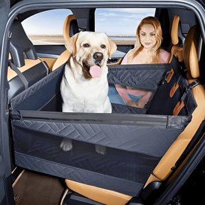 Siège Auto Pour Chien - Sol dur, Confortable & Sécurisé (Extension de siège arrière pour Tout Chien)