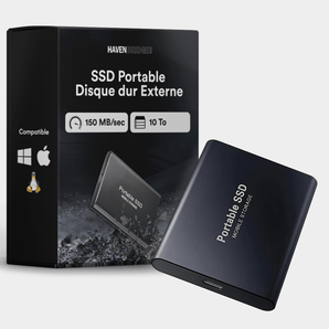 Disque dur externe SSD 10To - ultra - rapide - stockage compact et haute capacité - Havenbridges - HAVENBRIDGES