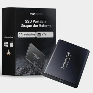 Disque dur externe SSD 4To - ultra - rapide - stockage compact et haute capacité - Havenbridges - HAVENBRIDGES