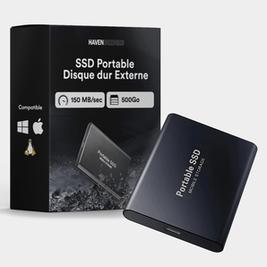 Disque dur externe SSD 500Go - ultra - rapide - stockage compact et haute capacité - Havenbridges - HAVENBRIDGES