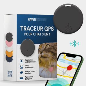 Traceur GPS Pour Chat Sans Abonnement, Léger & Compact - HAVENBRIDGES